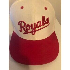 Kansas City Royals White Red Baseball Hat Adjustable Snapback